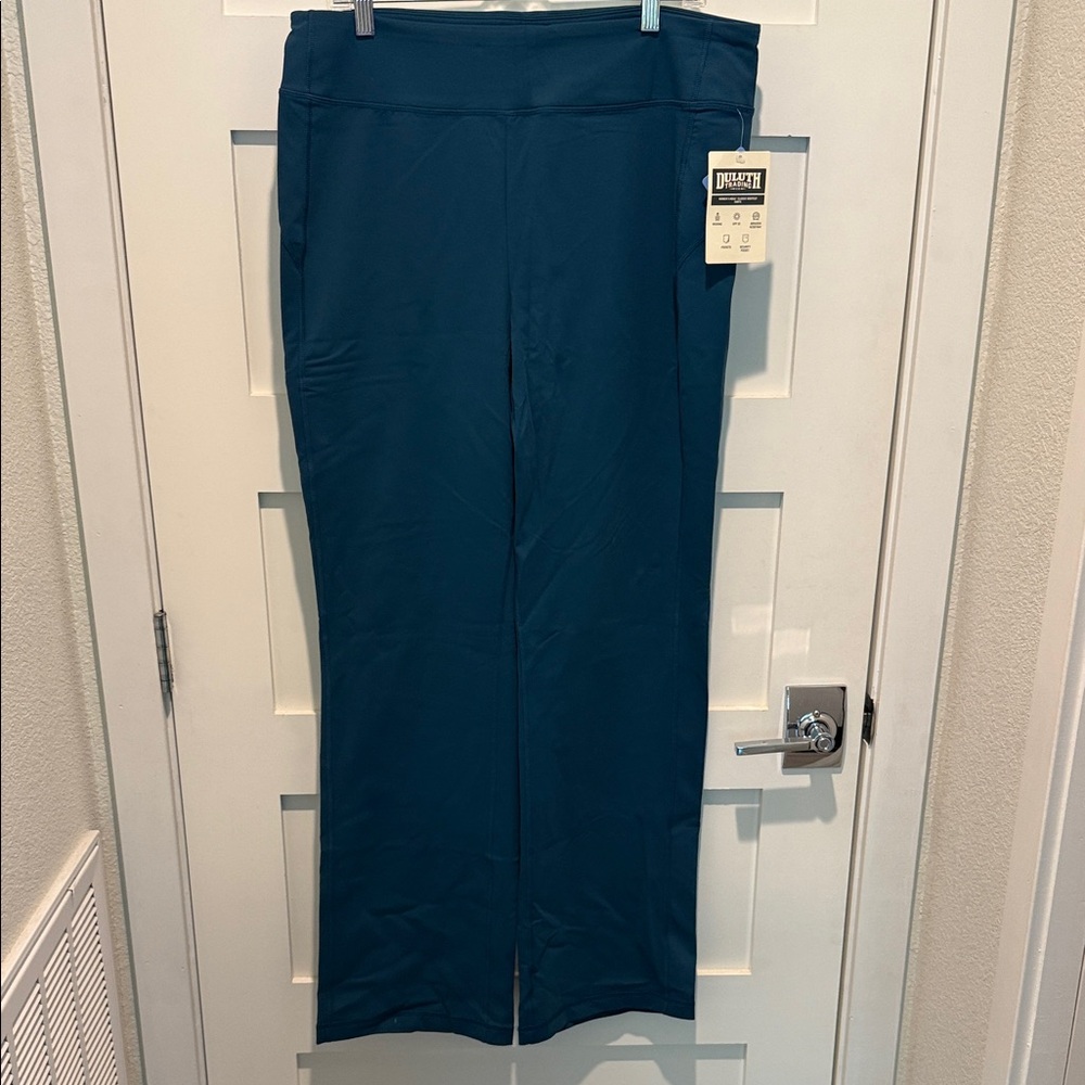 Duluth NEW women’s Teal Wide-Leg Pants